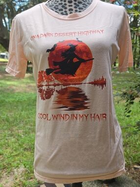 Women’s Light Peach Graphic Tee - Witch Moon Design